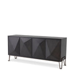Eichholtz Dresser Highland Dresser Highland consists of a charcoal brown oak veneer case on a medium bronze finish