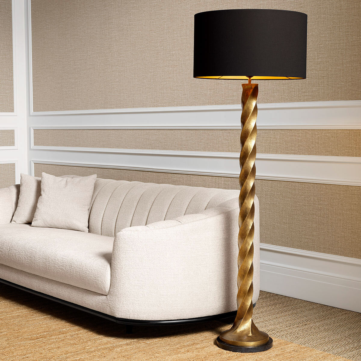 Eichholtz Floor Lamp Costanza This timelessly stylish floor lamp features a beautiful black granite base - a unique and