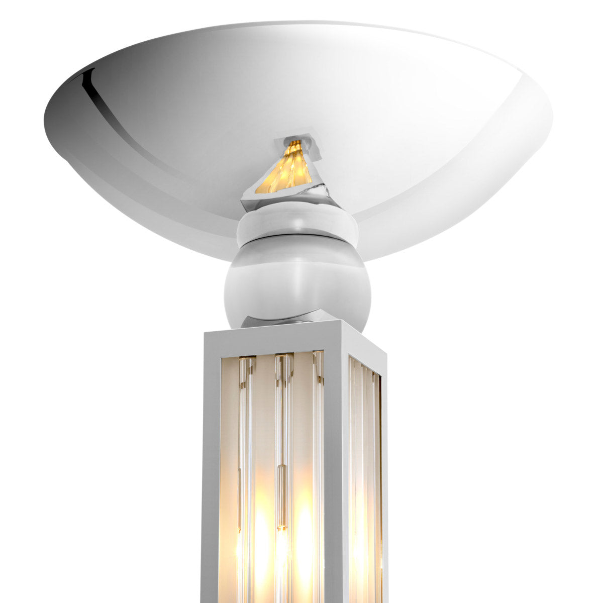 Eichholtz Floor Lamp Dorrell floor lamp with nickel finish is the perfect luminary for any corner. Through the cut