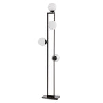 Eichholtz Floor Lamp Pascal highlight finish. 4 white glass spheres add an elegant style to this vintage style lamp.