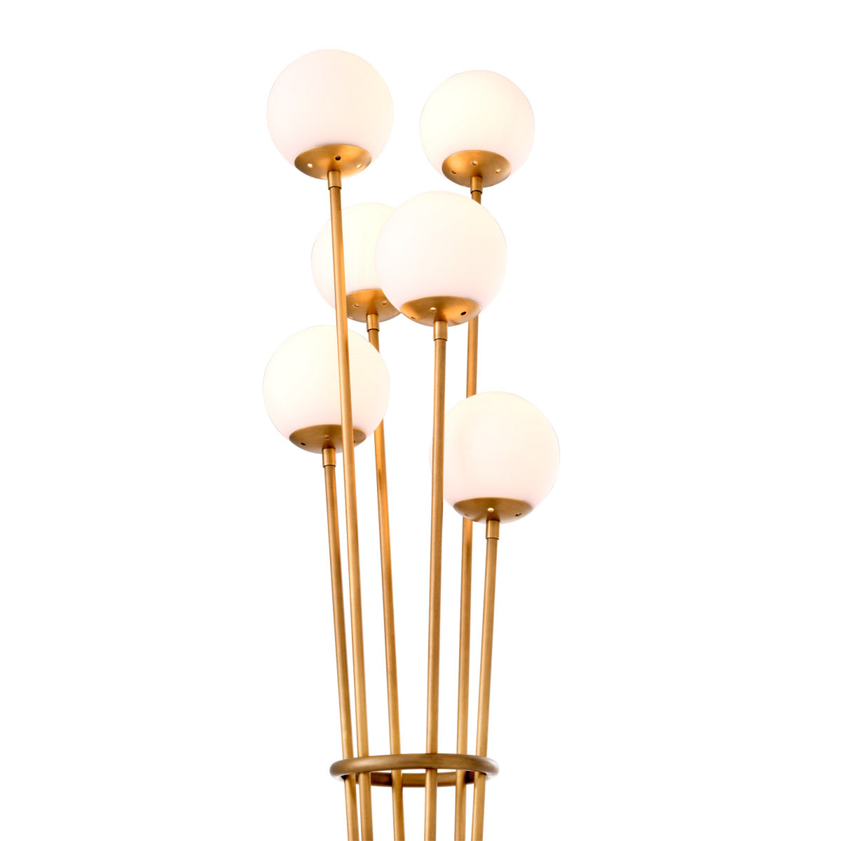 Eichholtz Floor Lamp Tortora finish and 6 white glass globes. Floor Lamp Tortora Crafted by Eichholtz this floor lamp
