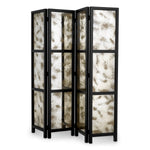 Eichholtz Folding Screen Jacques Richly adorned in a classic black finish, the Folding Screen Jacques entrancingly features antique mirror