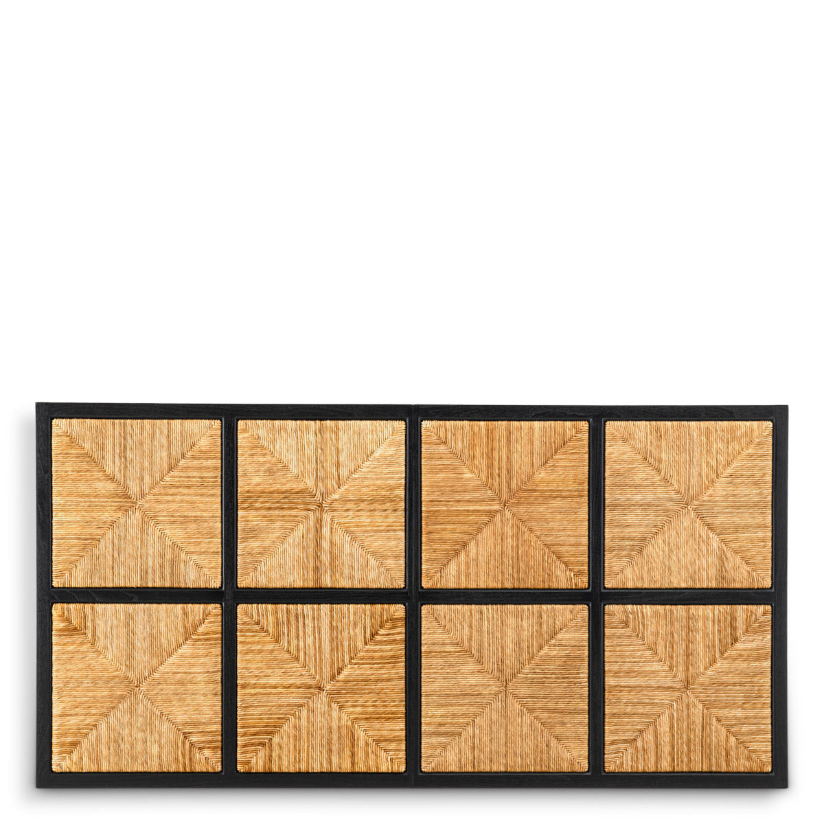 Eichholtz Headboard Aruba seagrass, offering a sophisticated addition to your bedroom space. Explore the unique combination of materials