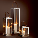 Eichholtz Hurricane Georgian XL lovely nickel finished lantern will provide a soft and gentle light in your living space.