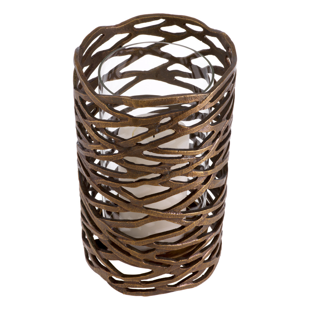 Eichholtz Hurricane Lanai L with a diameter of¸ 15 cm or 5.9 inches, this hurricane exudes a sense