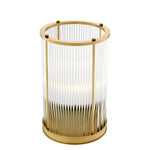 Eichholtz Hurricane Mayson M gold finish and clear glass rods for a soft and warm glow. Hurricane Mayson M