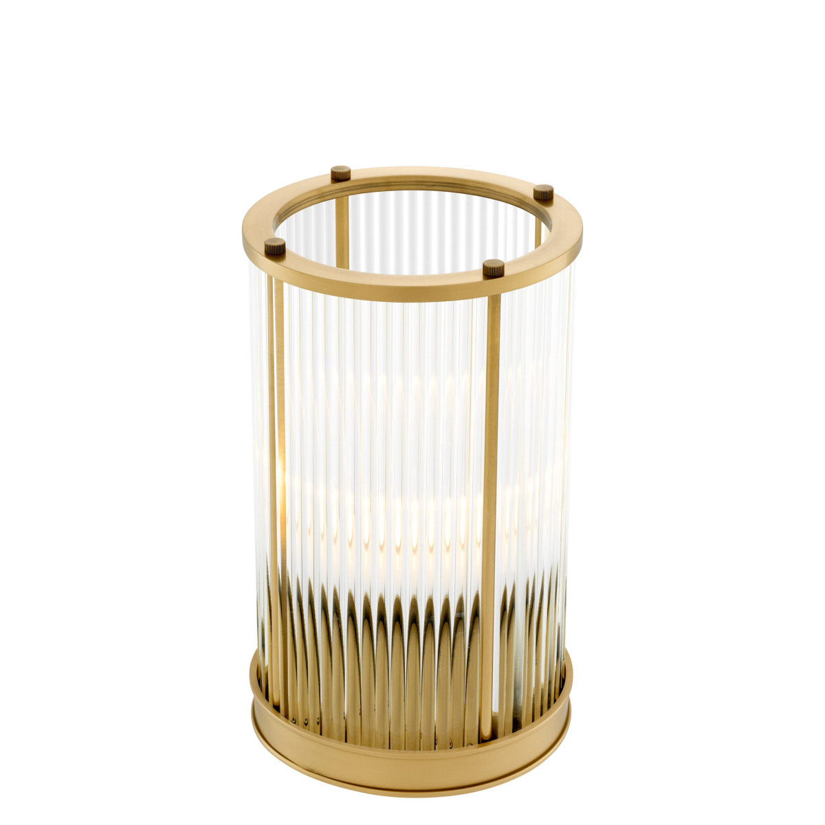 Eichholtz Hurricane Mayson S gold finish and clear glass rods for a soft and warm glow. Hurricane Mayson S