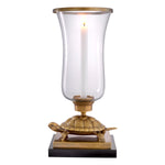 Eichholtz Hurricane Tortoise a hurricane shape sitting atop a tortoise on a granite base. The Hurricane Tortoise can