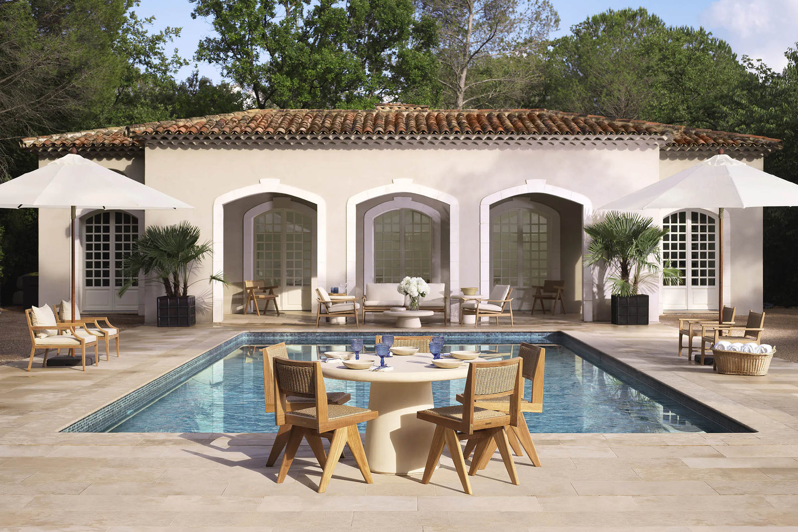 Styled room with products