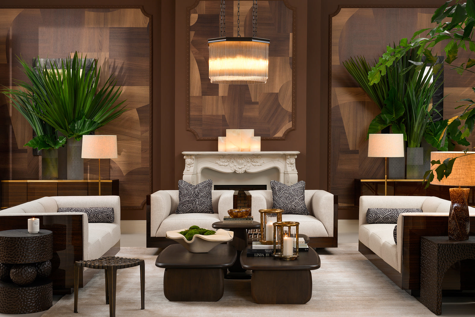 Styled room with products