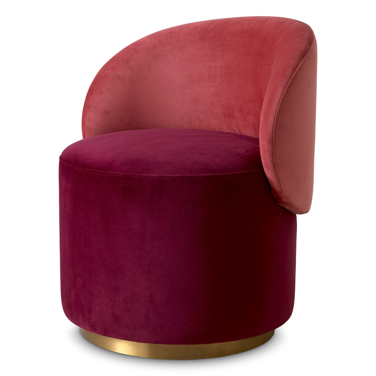 Eichholtz Low Dining Chair Greer Introducing the vibrant and luxurious Greer Low Dining Chair in Savona Bordeaux Velvet, designed to