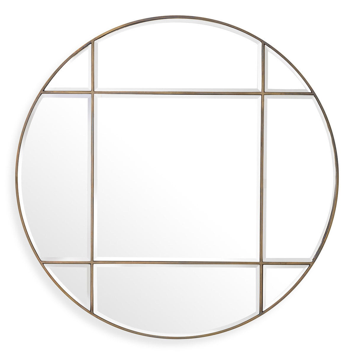 Eichholtz Mirror Beaumont round Set to embellish your interior, the round Mirror Beaumont features a sleek metal frame in