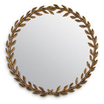 Eichholtz Mirror Duras Showcasing a wreath of leaves to create a botanical look, the vintage brass Duras Mirror