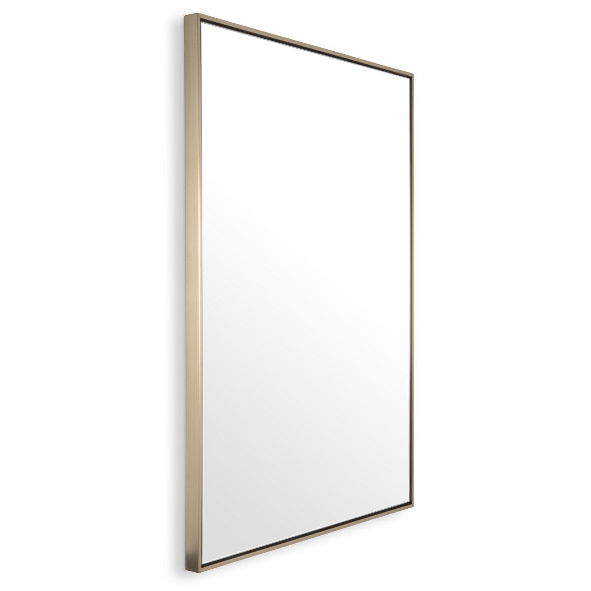 Eichholtz Mirror Redondo S brushed brass finish. Complete with vertical and horizontal hanging points, this great wall mirror can