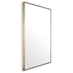 Eichholtz Mirror Redondo S brushed brass finish. Complete with vertical and horizontal hanging points, this great wall mirror can