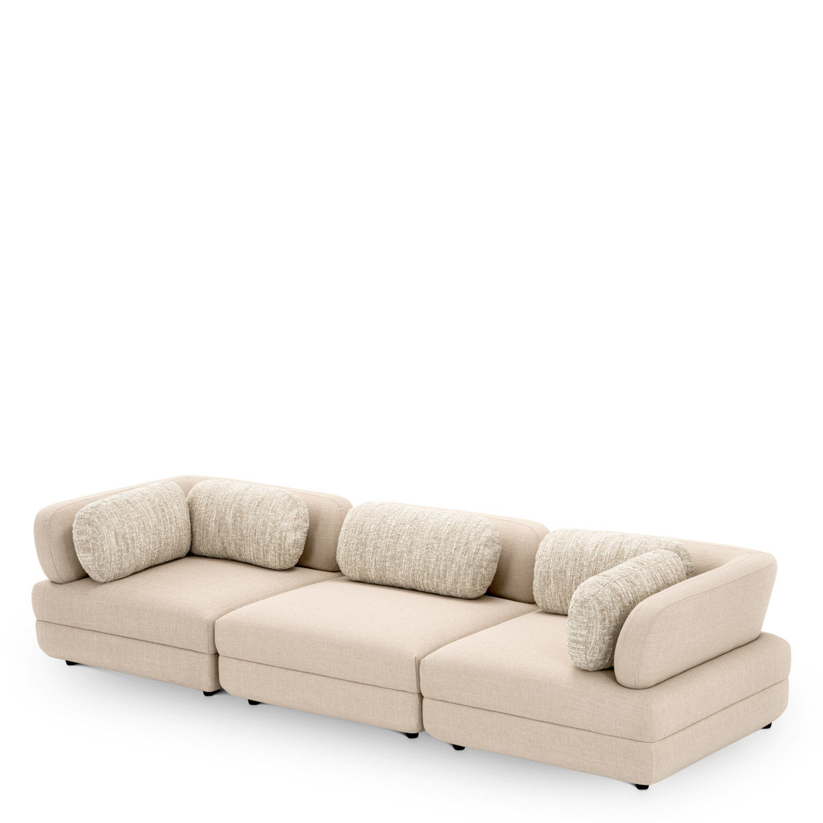 Eichholtz Modular Sofa Paulo - Ottoman a refined centerpiece for modern interiors. Its serene color palette and soft texture create a