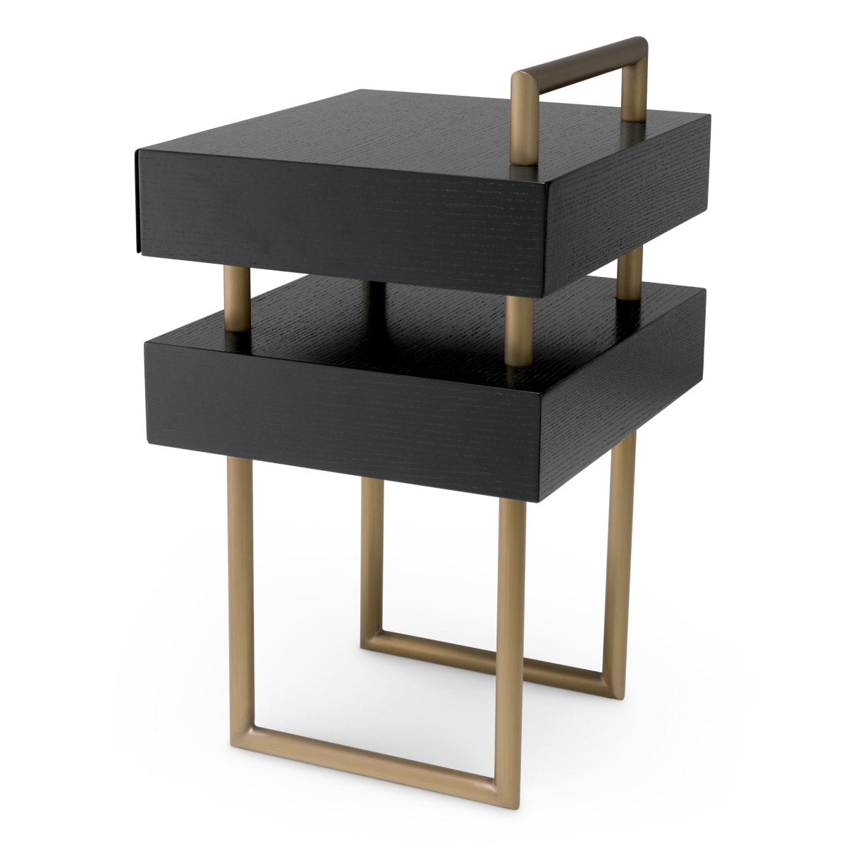 Brown Oak Side Table Bedini