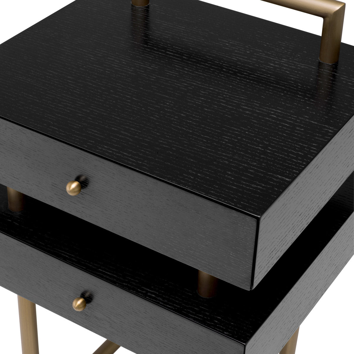 Brown Oak Side Table Bedini