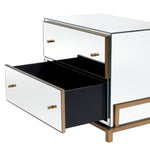 Eichholtz Nightstand Clarington like. Its 4-legged base and its knobs have a brushed brass finish. Combine it with