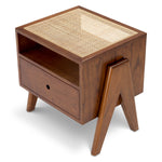 Eichholtz Nightstand Latour Provided with a classic brown finish and a rattan cane top, this 1-drawer nightstand is