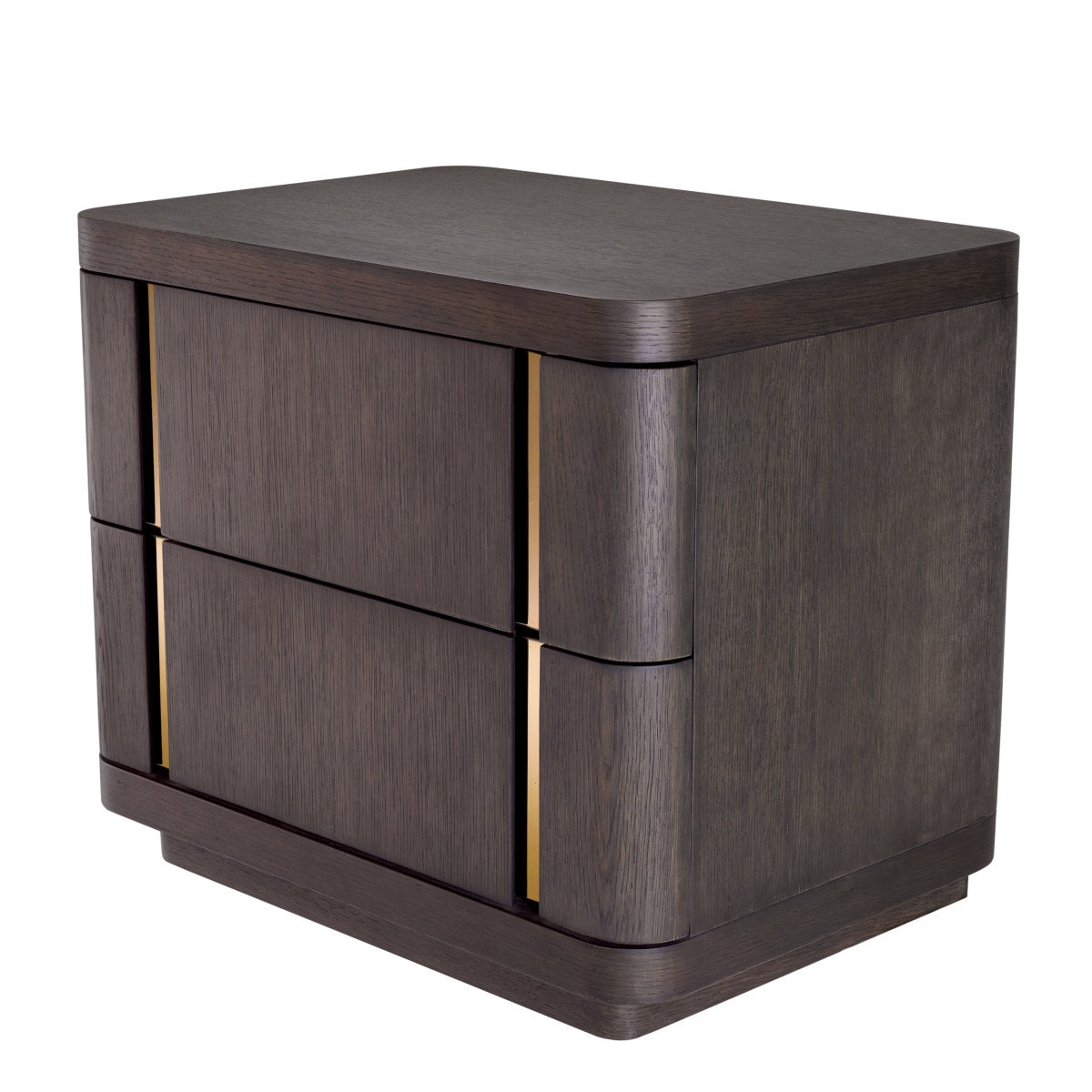 Eichholtz Nightstand Modesto piece with curved edges will fit into any living space. It has two spacious drawers