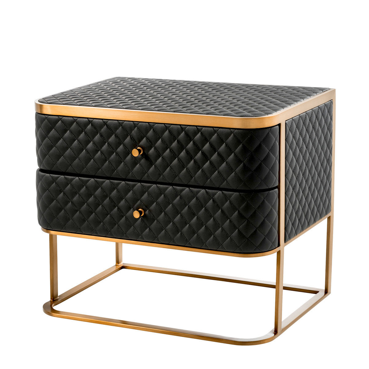 Eichholtz Nightstand Monfort With its seductive curves and vintage look, the 2-drawer Monfort Nightstand is a must-have in