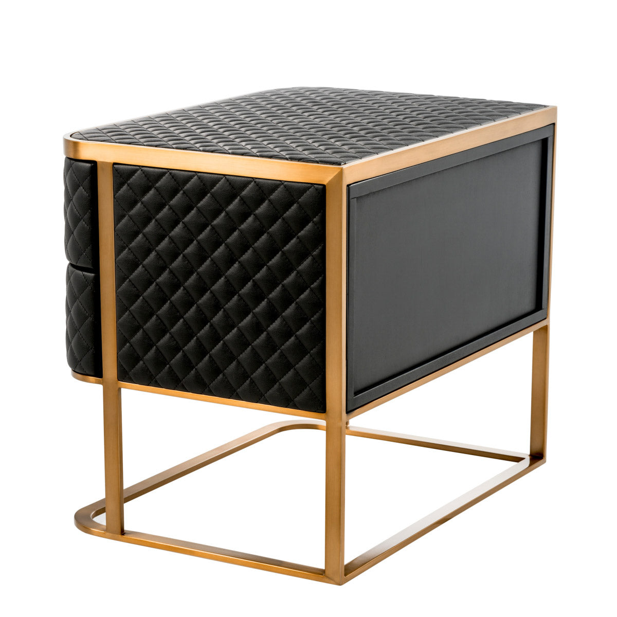 Eichholtz Nightstand Monfort metal frame with brushed brass finish. Nightstand Monfort Crafted by Eichholtz this nightstand pairs refined