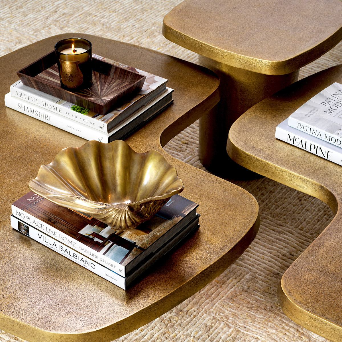 Eichholtz Object Amandine brass finish. The ocean inspires this graceful piece in a unique seashell shape cast from