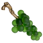 Eichholtz Object French Grapes are crafted from green glass, and the casted brass branch has a vintage brass finish