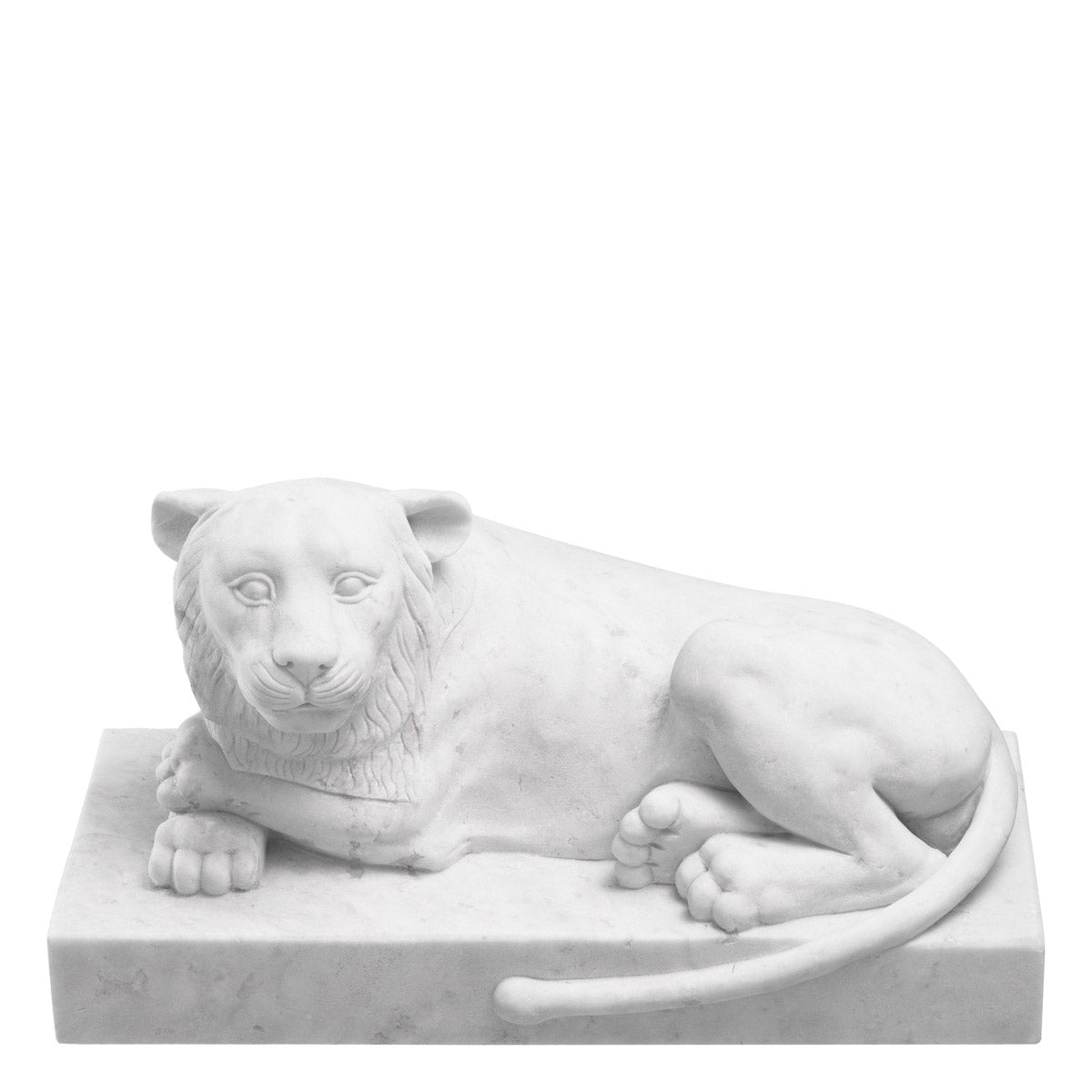 Eichholtz Object Reclining lion echoes the symbolism of lions guarding temple entrances—a sign of regal strength and divine protection.