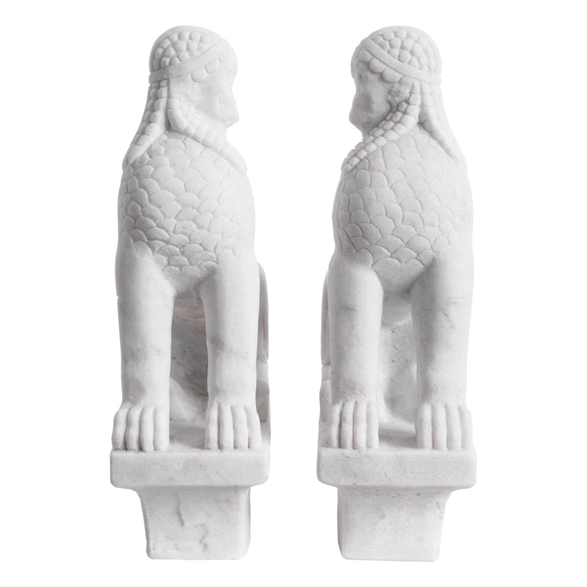 Eichholtz Object Sphinx set of 2 and veining. These sphinxes once graced the grave shaft of Philinos or Thalinos during the