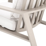 Eichholtz Outdoor Chair Belle Vue backyard, patio or roof terrace. The sand-coloured powdercoated finish of the frame evokes a sophisticated