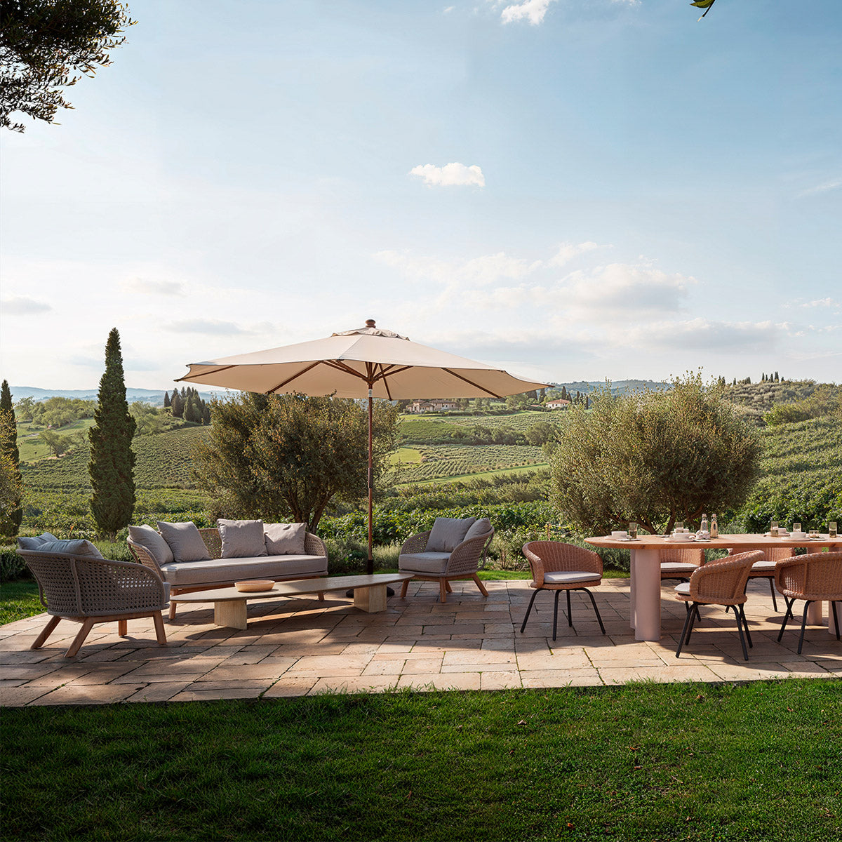 Eichholtz Outdoor Chair Trinity blend of modern elegance and durability. Indulge in its sumptuous cushions, offering unparalleled comfort...