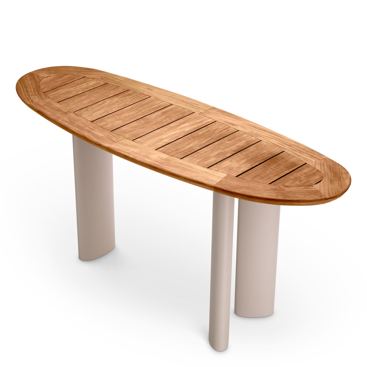 Eichholtz Outdoor Console Table Free Form in a sand-colored tone, this console table adds a touch of elegance to any outdoor