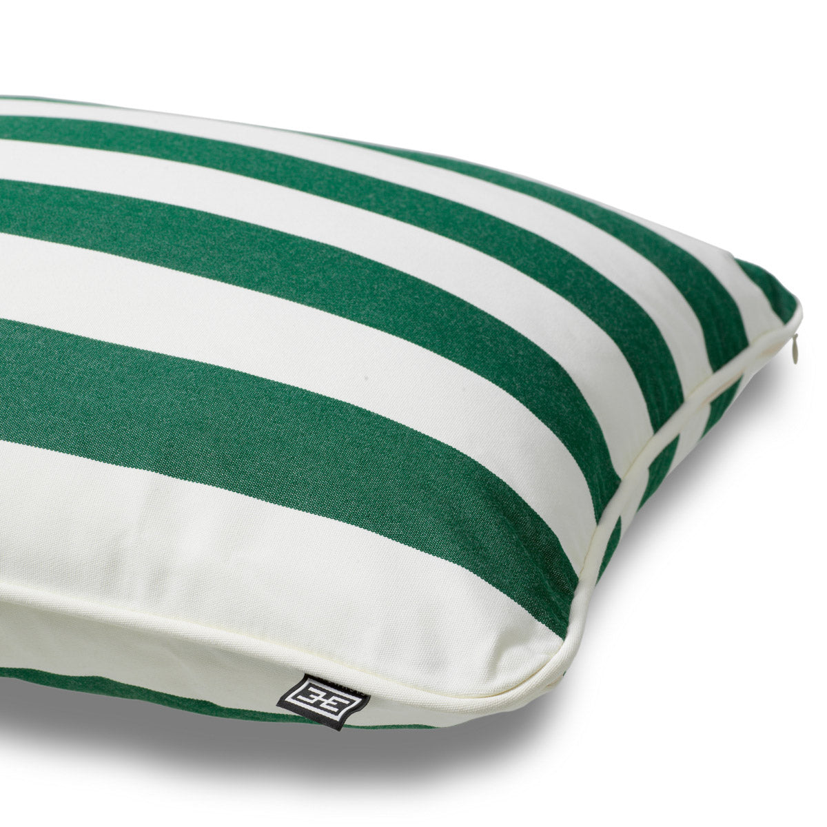 Eichholtz Outdoor Cushion Florent Square you comfortable. The foam-filled pad adds a touch of soft cushioning, and the green-striped canvas