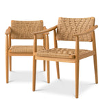 Eichholtz Outdoor Dining Chair Coral Bay set of 2 Presenting the Coral Bay Outdoor Dining Chair, a set of two chairs that effortlessly co...