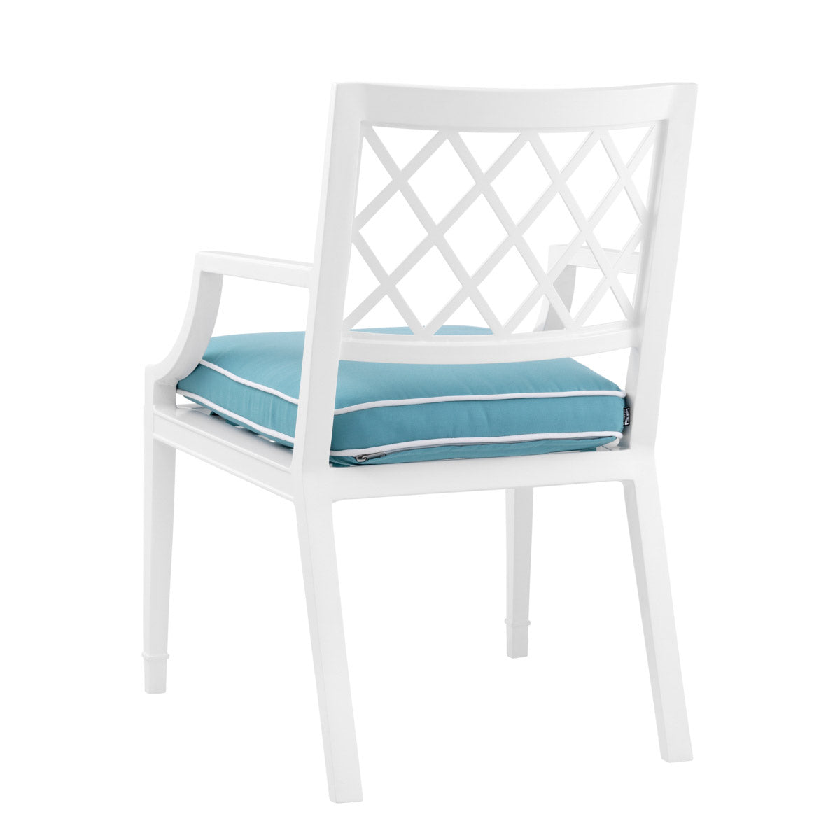 Eichholtz Outdoor Dining Chair Paladium with arm white finish frame, this attractive dining chair is sure to be a stylish and practical