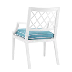 Eichholtz Outdoor Dining Chair Paladium with arm white finish frame, this attractive dining chair is sure to be a stylish and practical