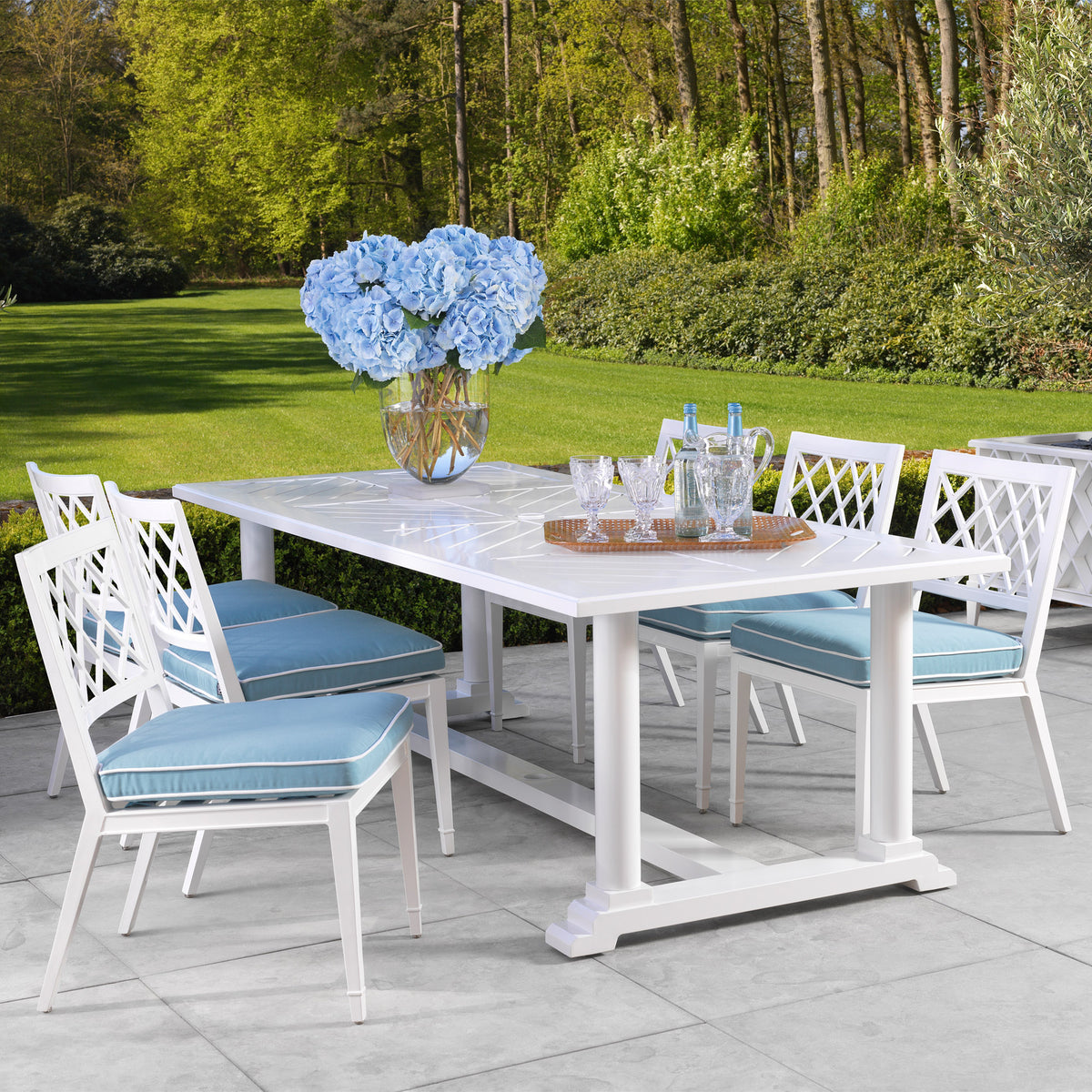 Eichholtz Outdoor Dining Table Bell Rive refined design with elevated materials for a statement in any luxury interior. Dimensions W 94.5"