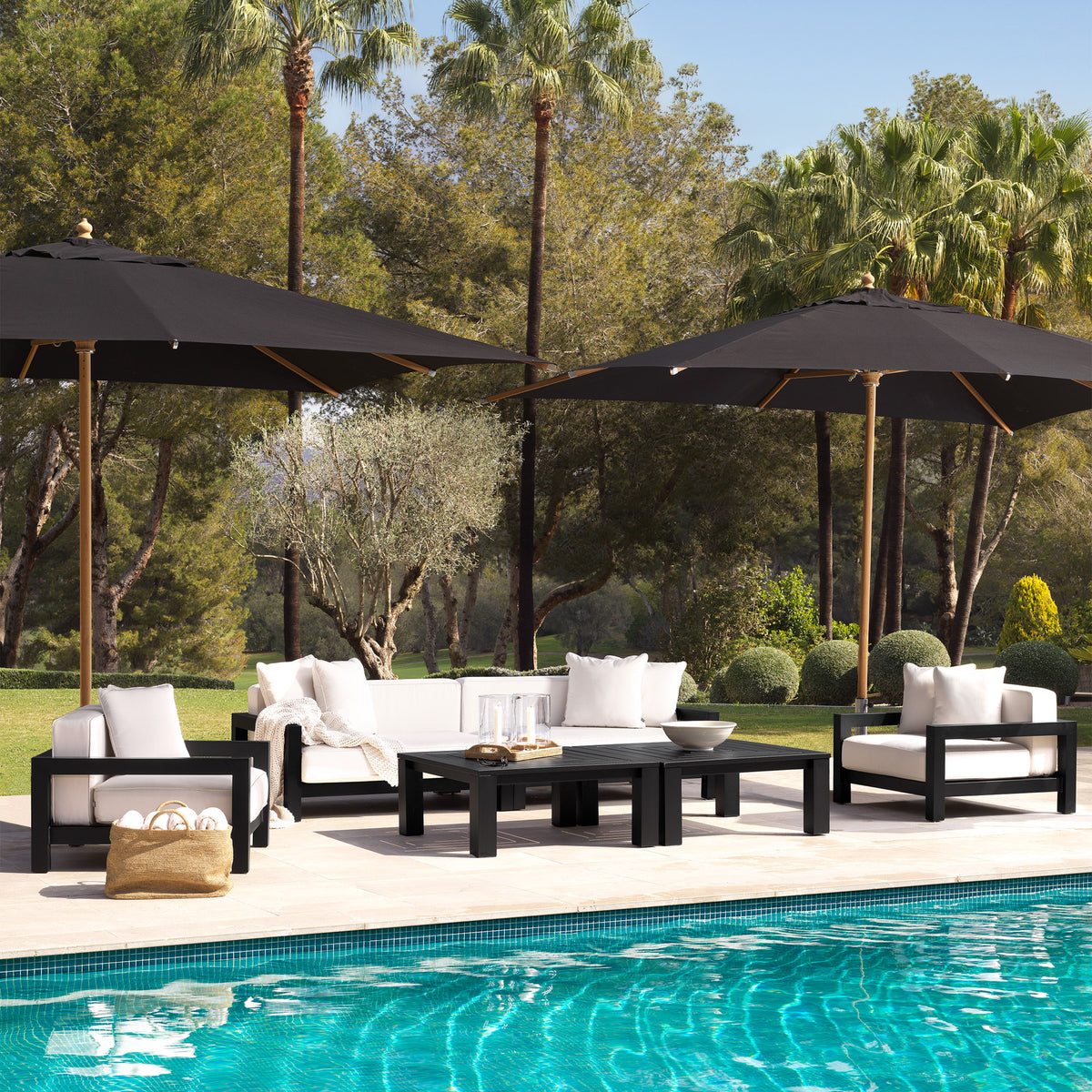 Eichholtz Outdoor Sofa Cap-Antibes your outdoor décor. This luxurious sofa is expertly crafted from durable aluminium with a black