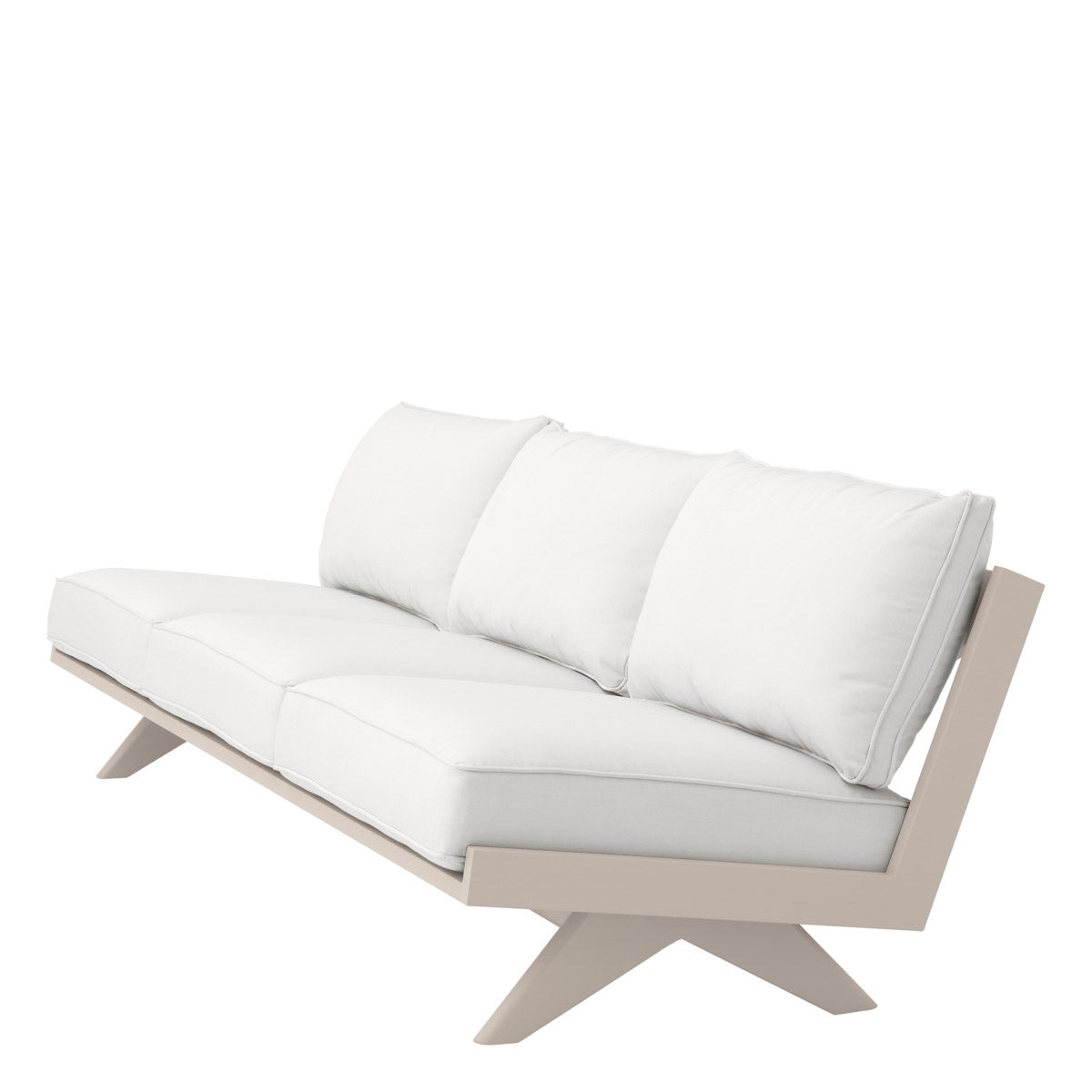 Eichholtz Outdoor Sofa Lomax finish and is supplied with Sunbrella canvas cushions. Outdoor Sofa Lomax Crafted by Eichholtz this