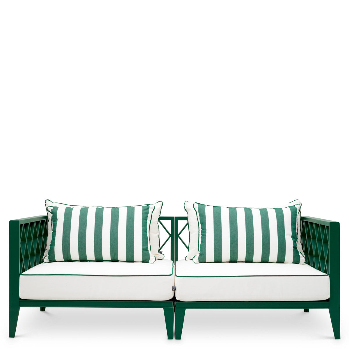Eichholtz Outdoor Sofa Ocean Club S are finished with contrast piping. This sofa is perfect for those who seek timeless beauty