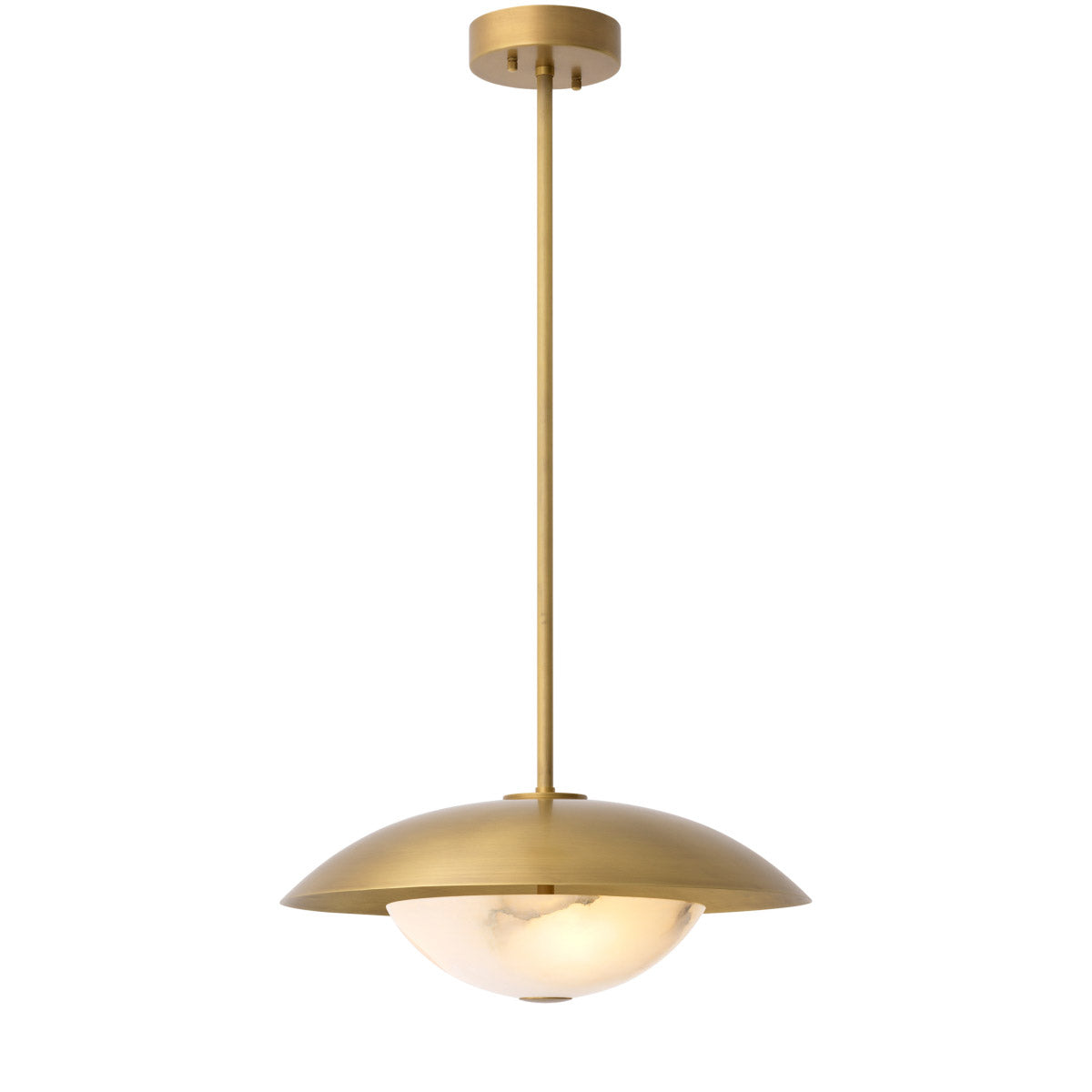 Eichholtz Pendant Marcona luxurious antique brass finish. The exquisite combination of materials elevates any interior with a sophisticated