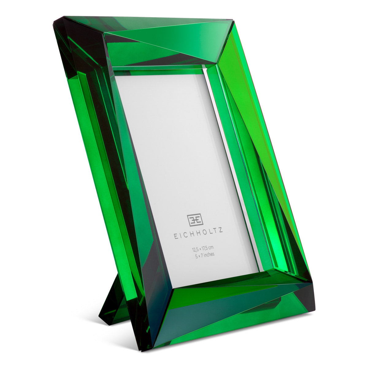 Eichholtz Picture Frame Obliquity L set of 2 frames, crafted from lustrous green crystal glass, creates a vibrant display of sophisticati...