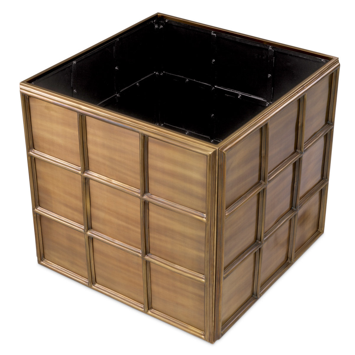 Eichholtz Planter Grid L outdoor spaces. The intricate grid pattern adds an artistic touch, elevating your plant display to