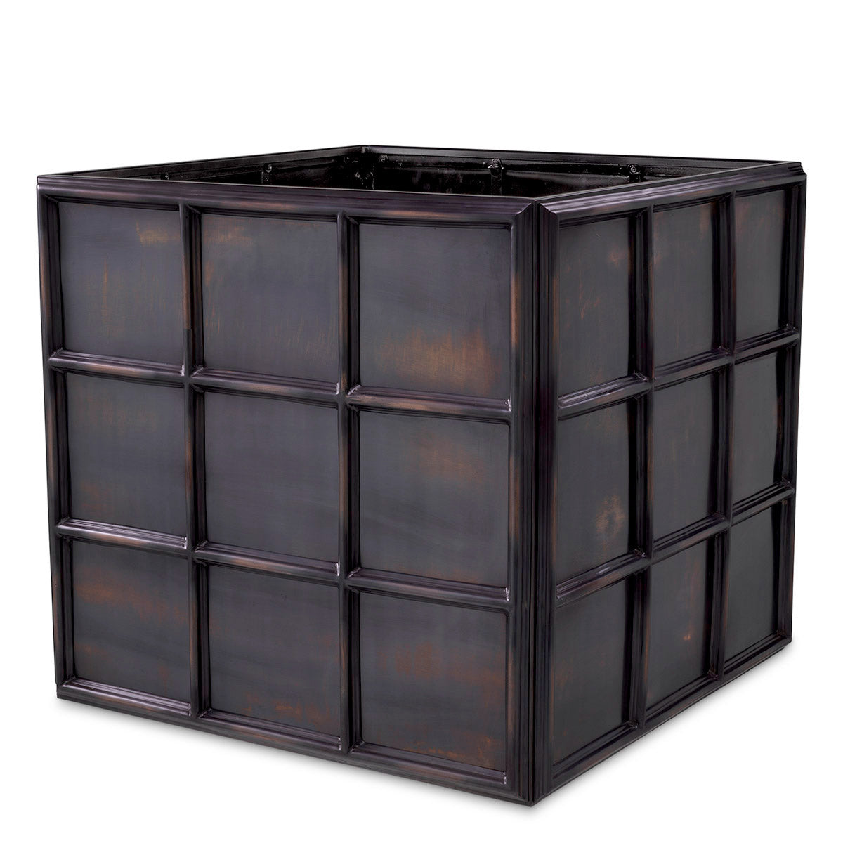 Eichholtz Planter Grid L Introducing the versatile Planter Grid, where vintage elegance meets functional design. With its antique bronze