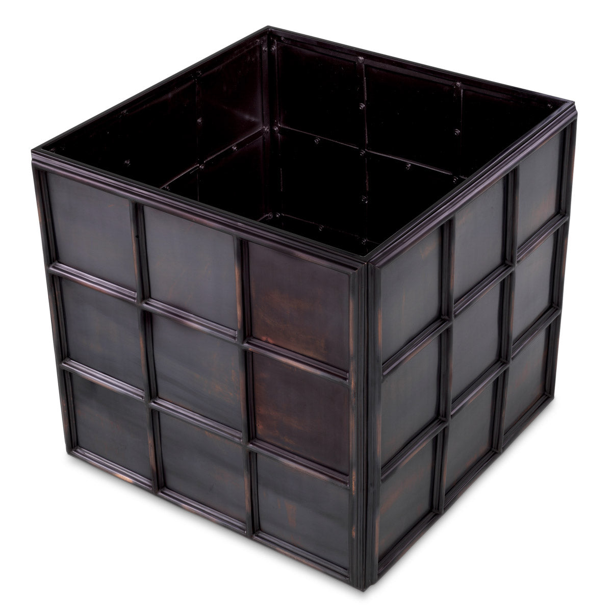Eichholtz Planter Grid L outdoor spaces. The intricate grid pattern adds an artistic touch, elevating your plant display to