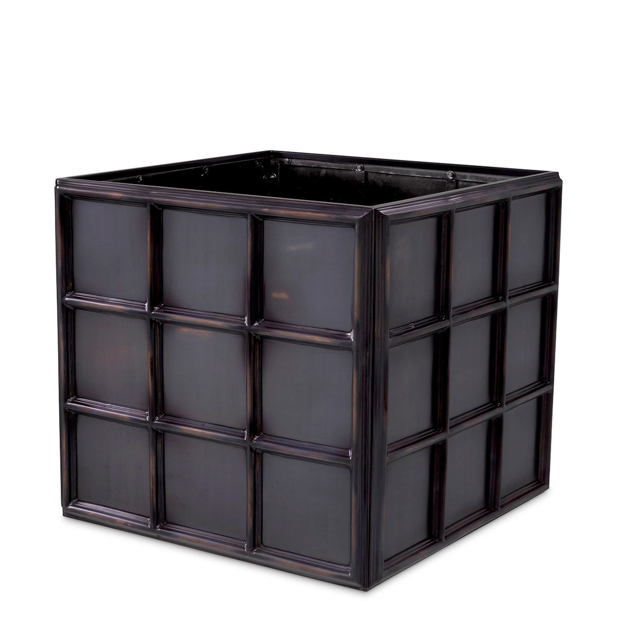 Eichholtz Planter Grid M Introducing the versatile Planter Grid, where vintage elegance meets functional design. With its antique bronze