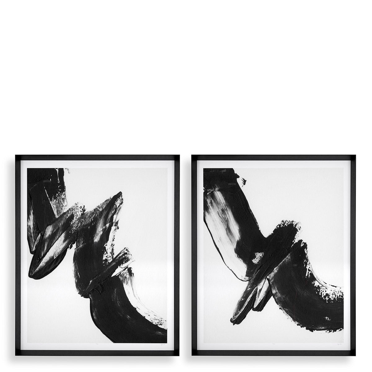 Eichholtz Print Black expression set Enrich your interior with this sleek 2-piece set of Black Expression prints. This combination of