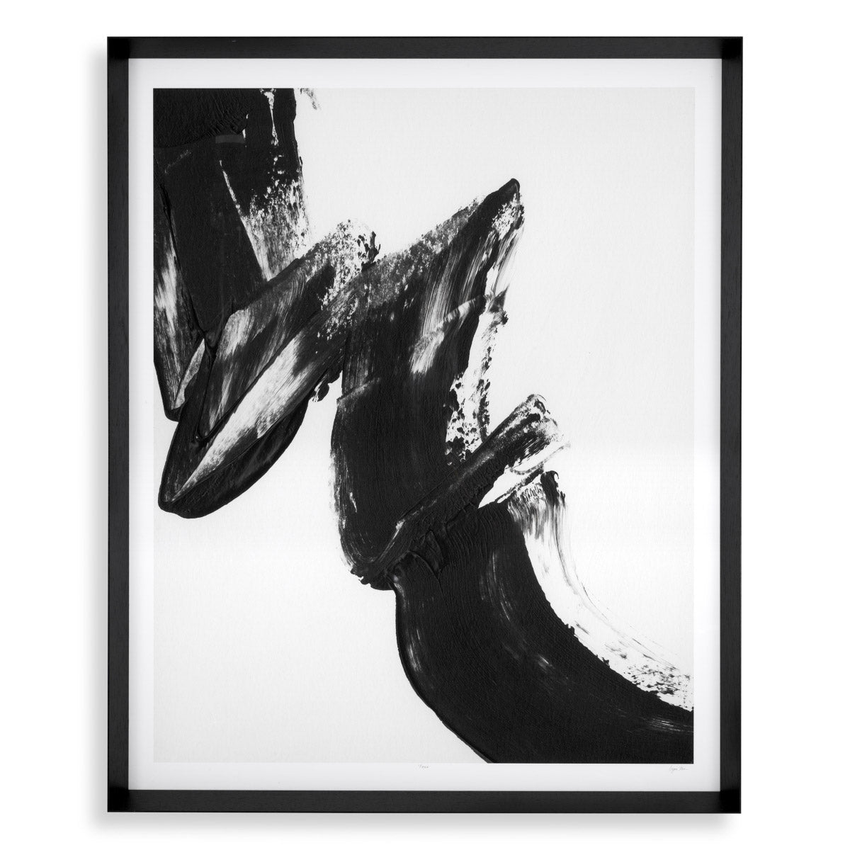 Eichholtz Print Black expression set sleek black wooden frame with clear glass plate. Print Black expression set Crafted by Eichholtz